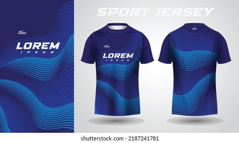 diseño de jersey deportivo de camisa azul