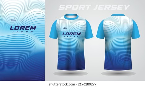 diseño de jersey deportivo de camisa azul