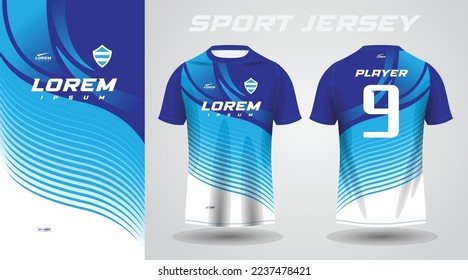 blue shirt sport jersey design