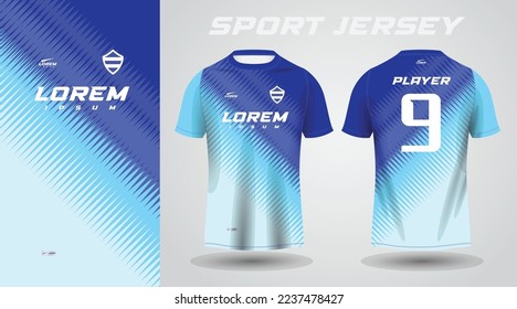 diseño de jersey deportivo de camisa azul