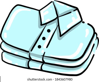 Camisas azules, ilustración, vector sobre fondo blanco