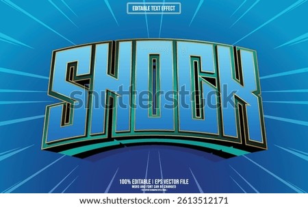 Blue Shock 3D editable text effect