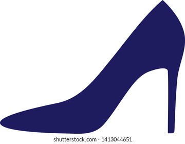 Blue shoe geometric illustration isolated on background