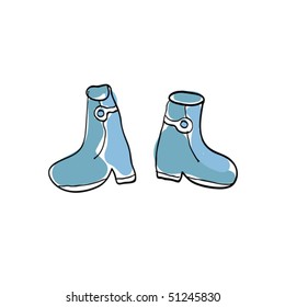 Blue shoes doodles.