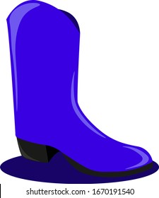 Blue shoes, illustration, vector on white background.