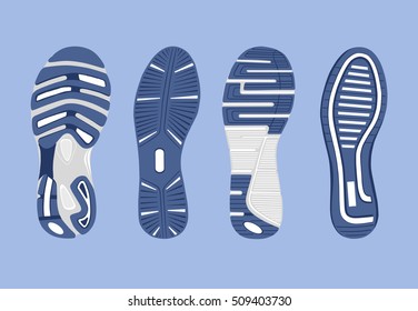 Blue shoes sole. vector