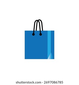 Diseño de icono de bolso de compras azul