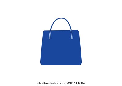 Blue Shopping Bag Icon Vector