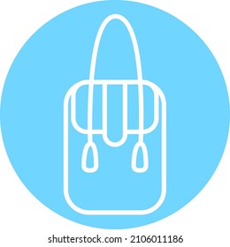 Bolsa de compras azul, ilustración, vector sobre un fondo blanco.
