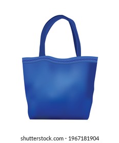 Blue shopping bag. vector illustration