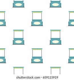 Blue shopping counter with tent pattern seamless for any design vector illustration
