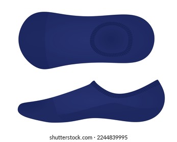 Blue  short sock. vector illustration