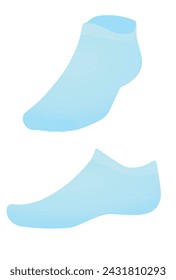 Blue short sock. vector illustration