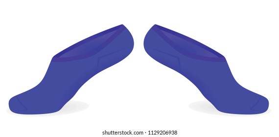 Blue short socks. vector illustration