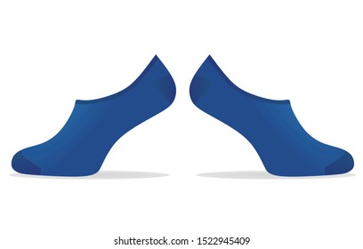 Blue short socks. vector illustration