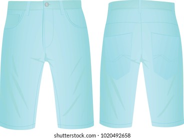 Blue shorts. vector illustration