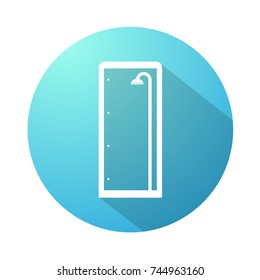 blue shower enclosure symbol