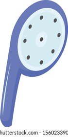 Ducha azul, ilustración, vector sobre fondo blanco.