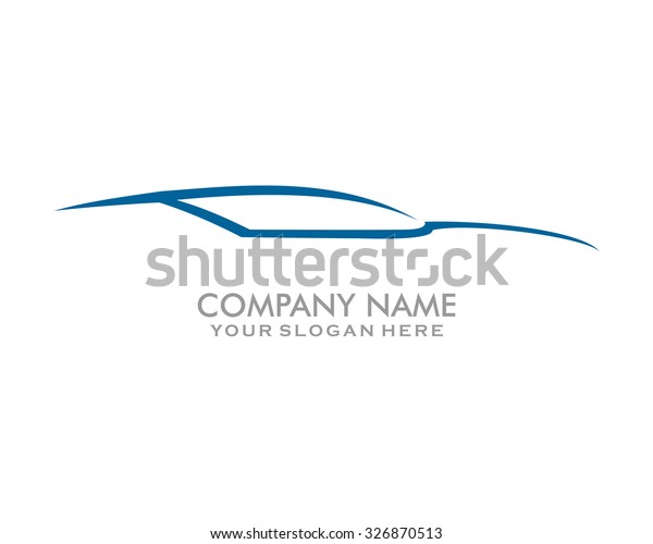 blue showroom garage super sport car silhouette logo\
image icon