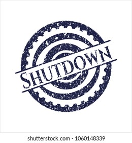 Blue Shutdown with rubber seal texture