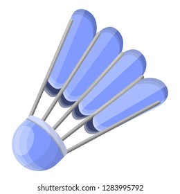 Blue shuttlecock icon. Cartoon of blue shuttlecock vector icon for web design isolated on white background