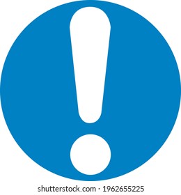 Símbolo del signo azul del signo de la exclamación