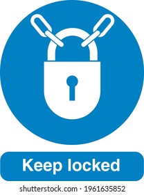 Cartel azul bloqueado