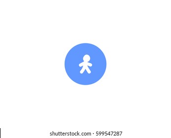 Blue sign of man
