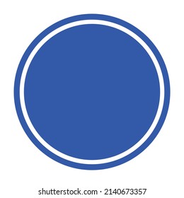 A blue sign with nothing written on it. Vector.