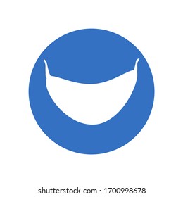 blue sign for wearing protective masks. Coronawirus and the fight against a pandemic in the world. Masks in public places.