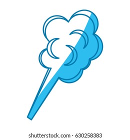 blue silhouette with angry speech vector illustration