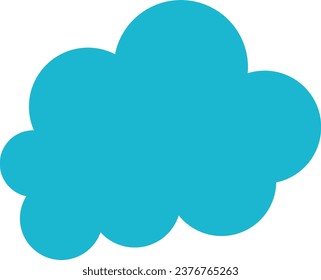 Blue silhouette of beautiful cloud