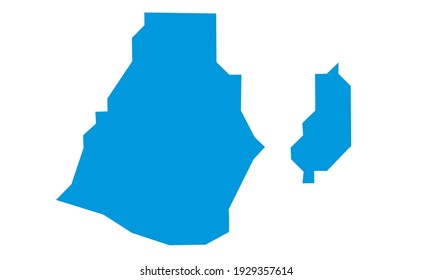 Blue Silhouette Of Ikeja City Map In Nigeria On White Background