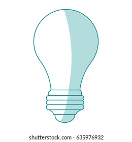 blue silhouette image light bulb off icon