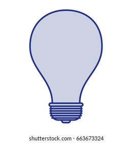 blue silhouette of light bulb icon vector illustration