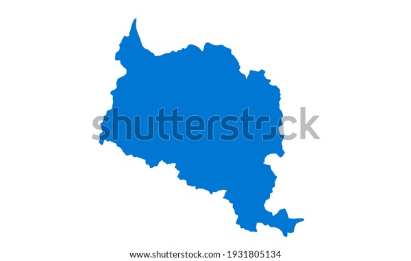 Blue Silhouette Map Chungju City South Stock Vector (Royalty Free ...