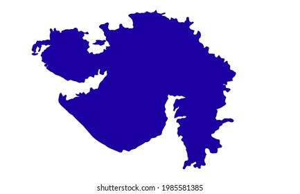 Blue silhouette of map of the city of Ahmehabad in India white background