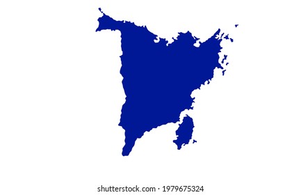 Blue Silhouette Of The Map Of Panay Island In Malaysia