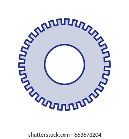 blue silhouette of pinion icon vector illustration