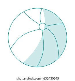 blue silhouette shading cartoon beach ball toy fun