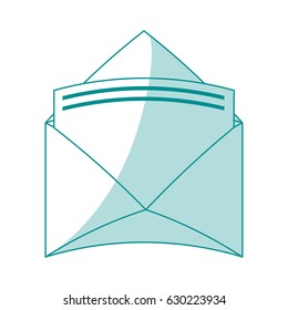 blue silhouette shading envelopes opened with sheet