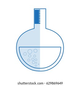 blue silhouette shading glass circular beaker for laboratory