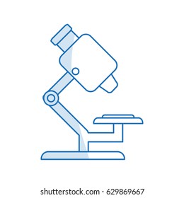 Blue Silhouette Shading Microscope Science Tool Stock Vector (Royalty ...