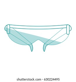 blue silhouette shading modern sport glasses