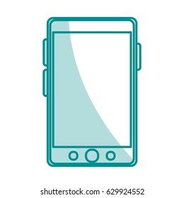 blue silhouette shading of smartphone device icon