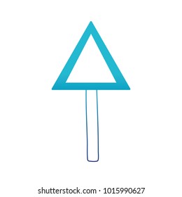 blue silhouette triangle warning metal notices frame