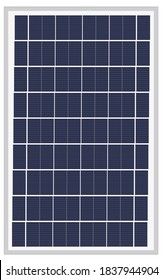 Blue silicon photovoltaic electric solar panel texture Detailed vector illustration