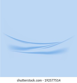 Blue silk abstract background, vector illustration