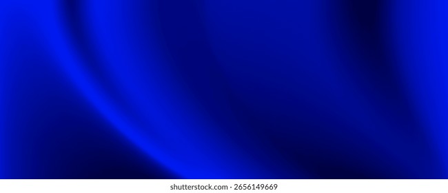Fondo de tela de seda azul. Ilustración realista de Vector de tela de satén de zafiro con textura brillante lisa, material textil suave de lujo con superficie ondulada, cortina con pliegues abstractos, EPS 10