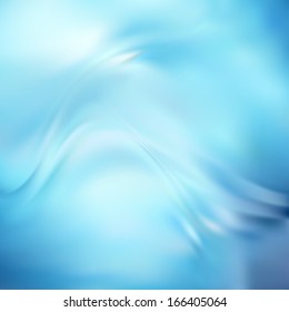 Blue Silk Fabric for Drapery Abstract Background, Vector Illustration